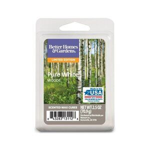 Better Homes & Gardens Pure White Woods Scented Wax Cubes 2.5 Oz LE NEW